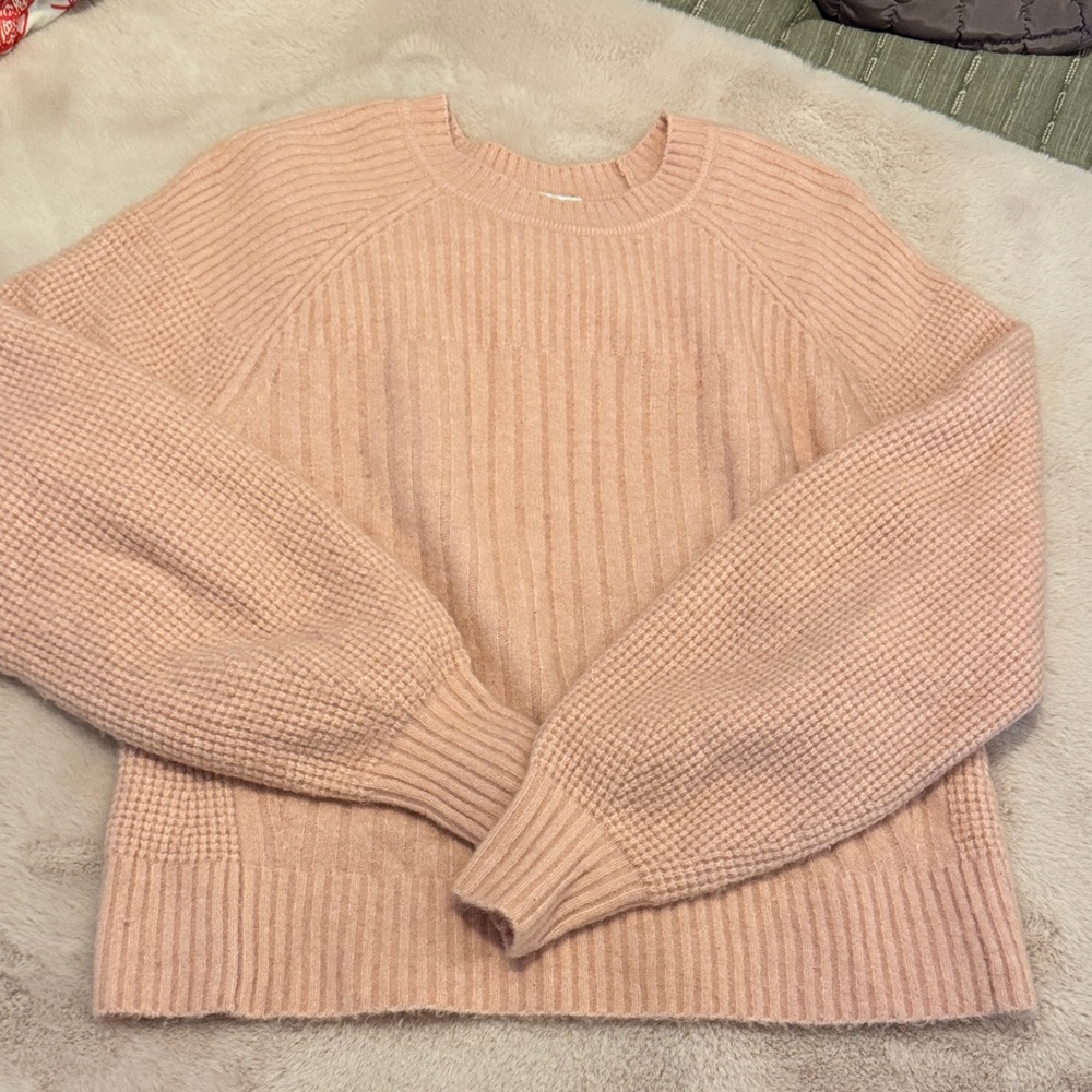 Athleta pink wool blend sweater